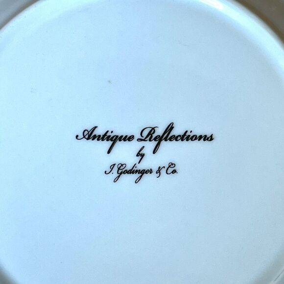 Blue Floral Plate Godinger Antique Reflections 7.5 Inches - Picture 7 of 8